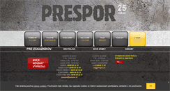 Desktop Screenshot of prespor.sk