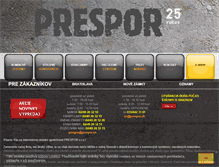 Tablet Screenshot of prespor.sk